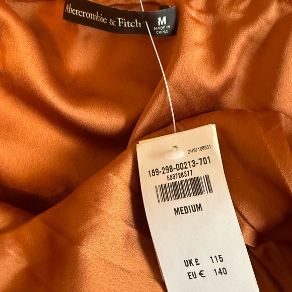 Abercrombie & Fitch Rust Satin Dress - Picture 6 of 9